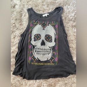 Womens open back tank top